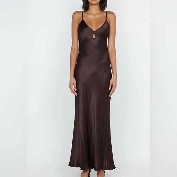 Bec & Bridge Cedar City Maxi Dress in Dark Chocolate Size US 6 NWT - Picture 1 of 15